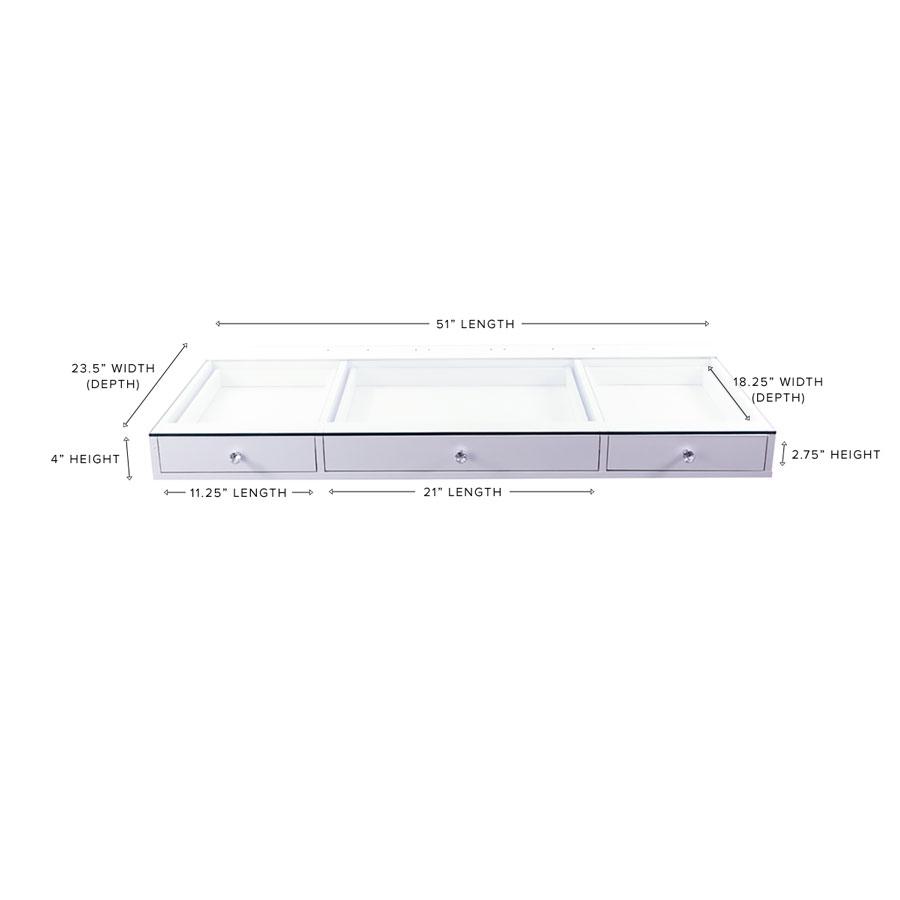 Slaystation Plus 20 Tabletop Glow Xl Vanity Mirror Drawer