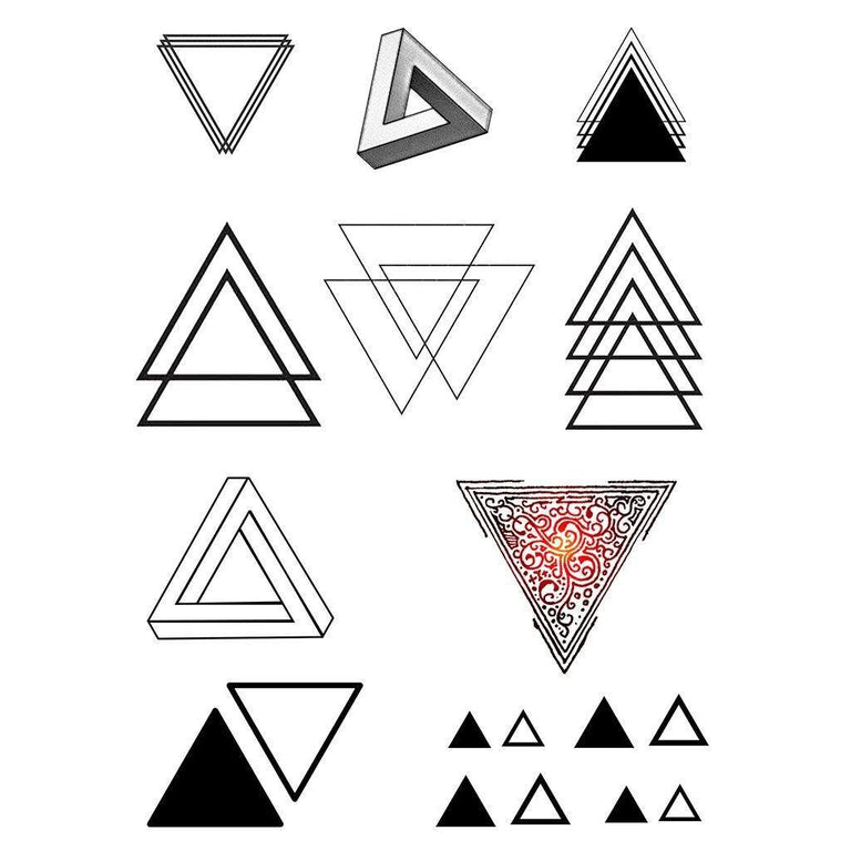 Realism Triangle Tattoo Idea  BlackInk