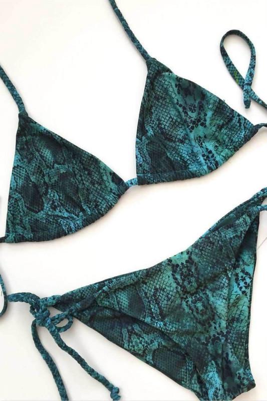 green snake bikini