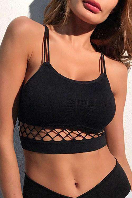 fishnet sports bra