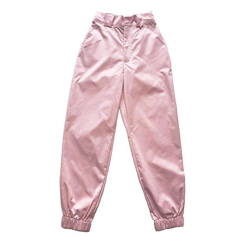 pink cargo pants with chain