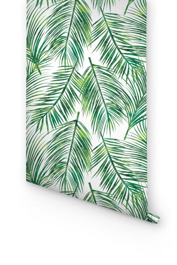PALM LEAVES REMOVABLE WALLPAPER - THE GREENERY HOME DECOR – Wallflora