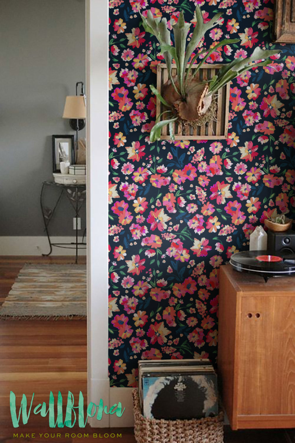 Dark Floral Peel And Stick Wallpaper | Wallflorashop.com