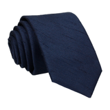 Navy Blue Faux Silk Tie - Tie with Free UK Delivery - Mrs Bow Tie