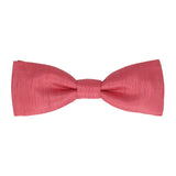Strawberry Pink Faux Silk Bow Tie - Bow Tie with Free UK Delivery - Mrs Bow Tie