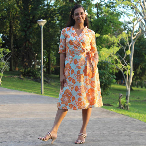 Awa Wrap dress PDF sewing pattern