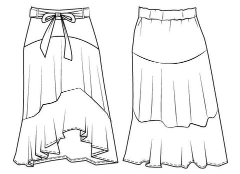 Belle skirt PDF sewing pattern
