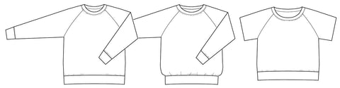 Boxy raglan PDF sewing pattern
