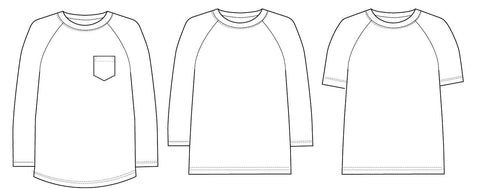 Bram Raglan T-shirt Sewing Pattern Wardrobe By Me PDF sewing pattern