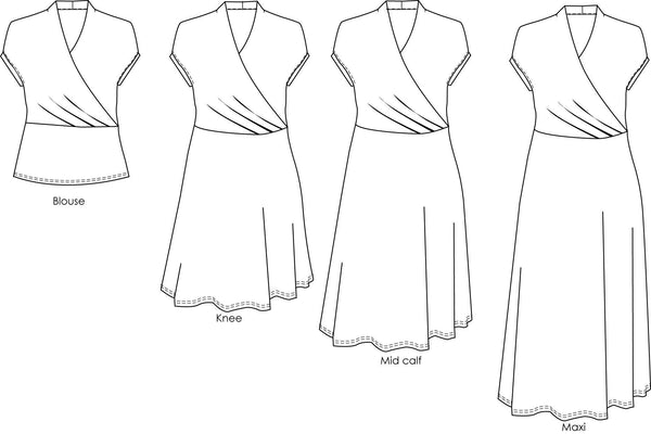 wrap dress PDF sewing pattern
