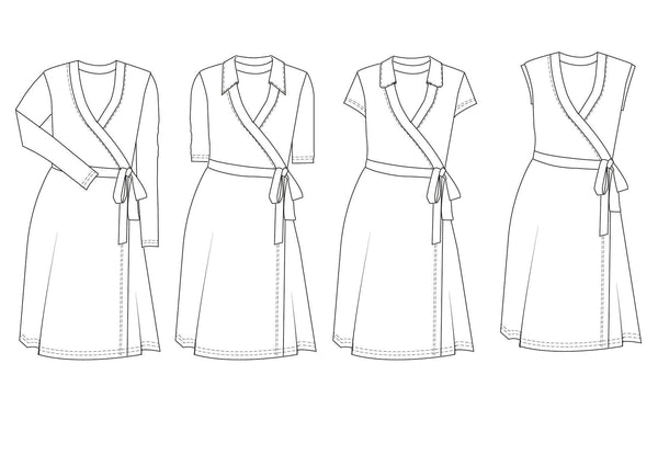 Diana Wrap dress PDF sewing pattern