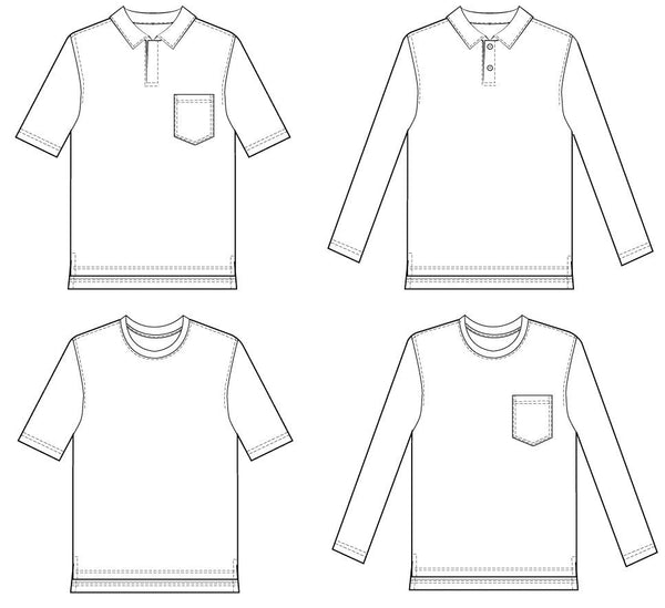Polo shirt Sewing Pattern Wardrobe By Me PDF sewing pattern