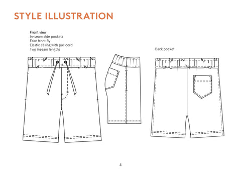 Shorts sewing pattern
