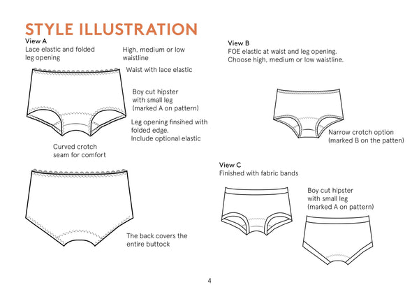 Hipster underwear sewing pattern | Wardrobe By Me - We love sewing!