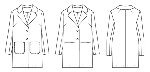 Classic coat sewing pattern