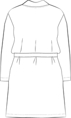 Back view of Norma Jean Kimono PDF sewing pattern illustration