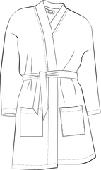 Front view of Norma Jean Kimono PDF sewing pattern illustration