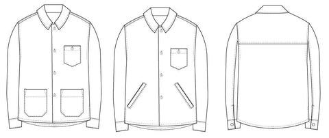 Men's overshirt PDF sewing pattern