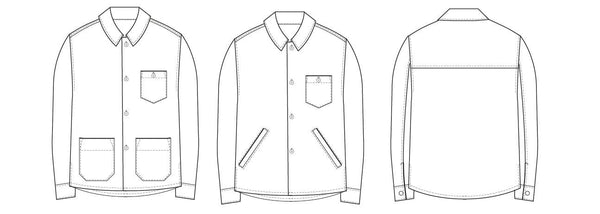 Men's overshirt PDF sewing pattern