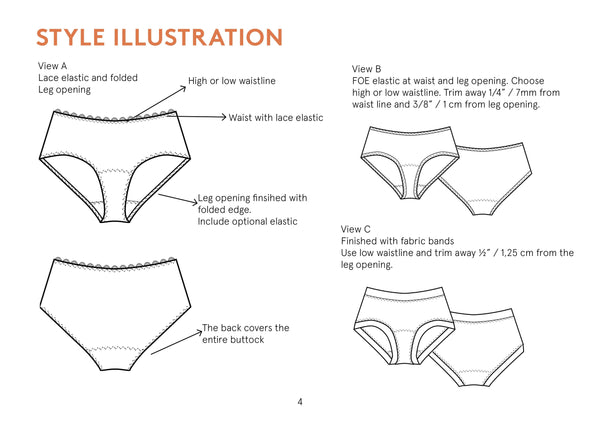 How to adapt an underwear sewing pattern to fit your measurements