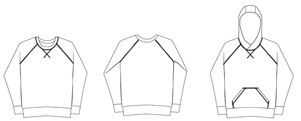 Rebel sweater PDF sewing pattern for men