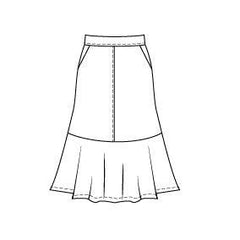 Aline skirt PDF sewing pattern