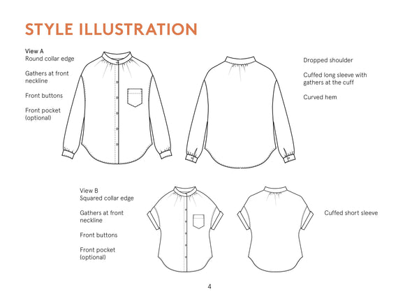 Sille Shirt PDF sewing pattern