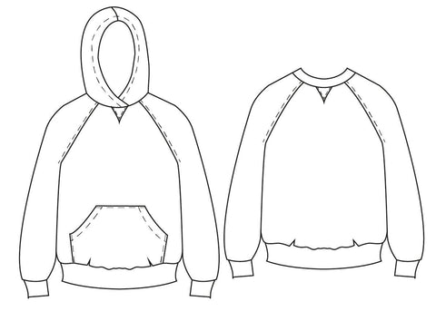 Kids Raglan sweater PDF sewing pattern