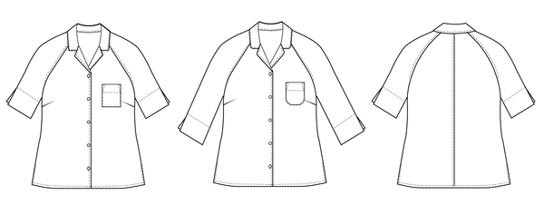 Tropicana shirt PDF sewing pattern