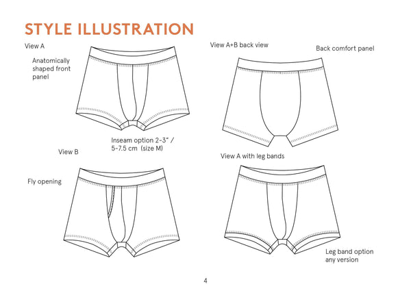 Men's Boxer Brief sewing pattern | Wardrobe By Me - We love sewing!