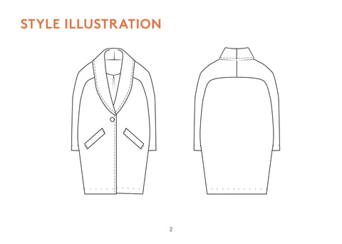 Cocoon coat style illustration