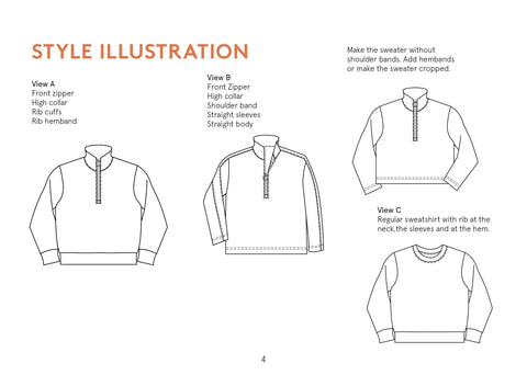 Half zipper sweater illustration