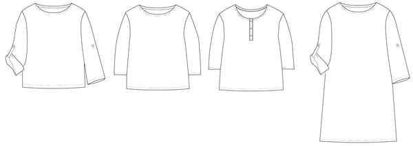 Whisper blouse and dress PDF sewing pattern