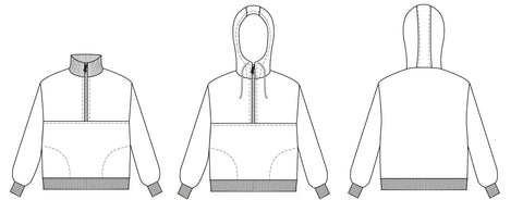 Zip Up Sweater Men's sewing pattern