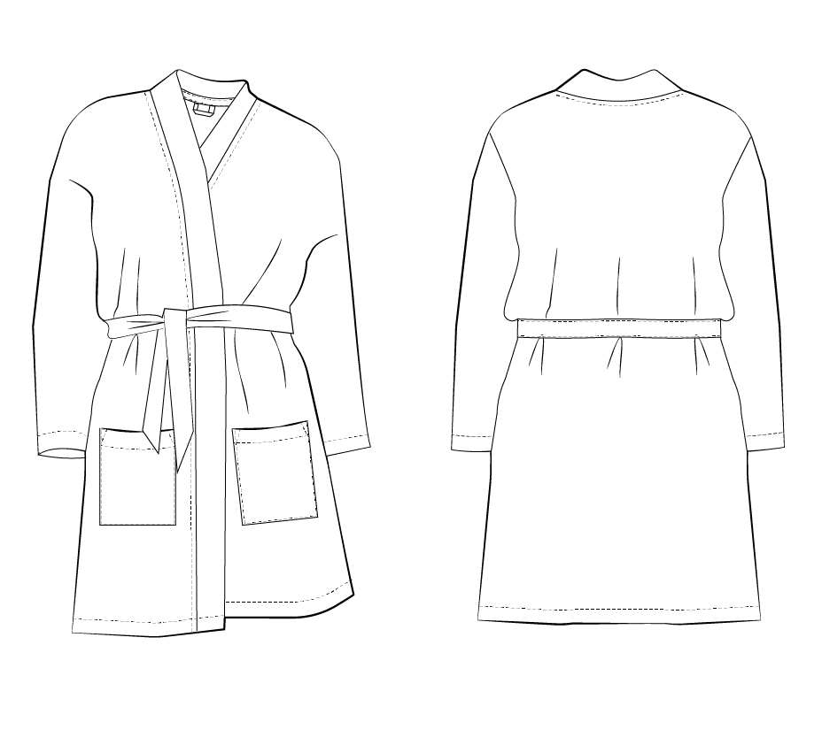 Kimono Robe Sewing Pattern Wardrobe By Me PDF sewing pattern