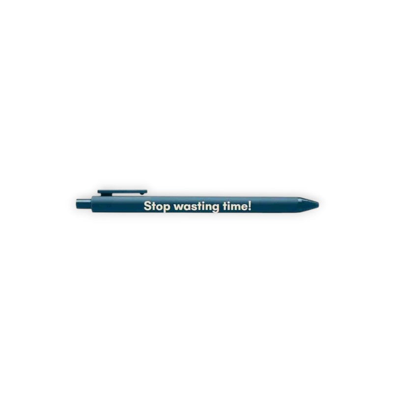 Stop Wasting Time - NAVY Gel Click Pen