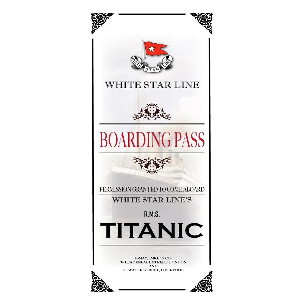 Titanic Boarding Pass Ticket - Bookmark – Mellow Monkey