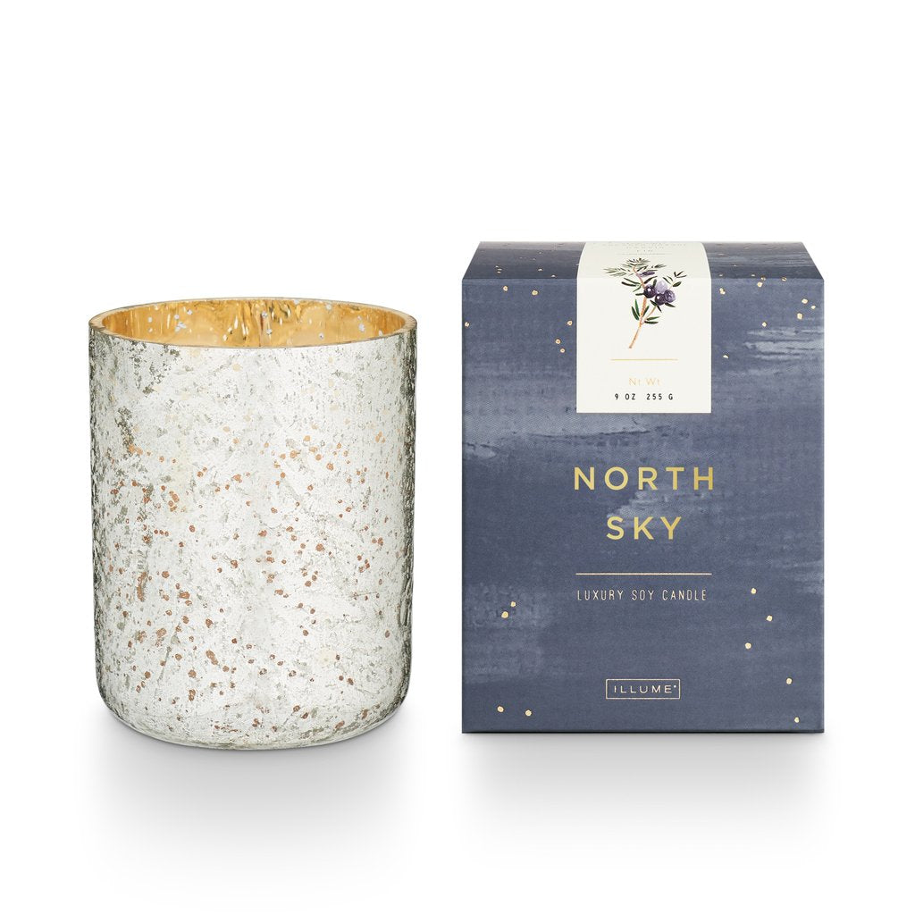 North Sky Small Luxe Sanded Mercury Glass Candle