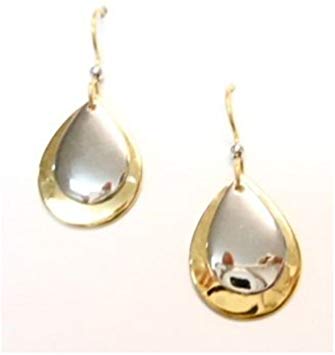 Silver Forest of Vermont Paw Print and Tiger's Eye Dangle Earrings