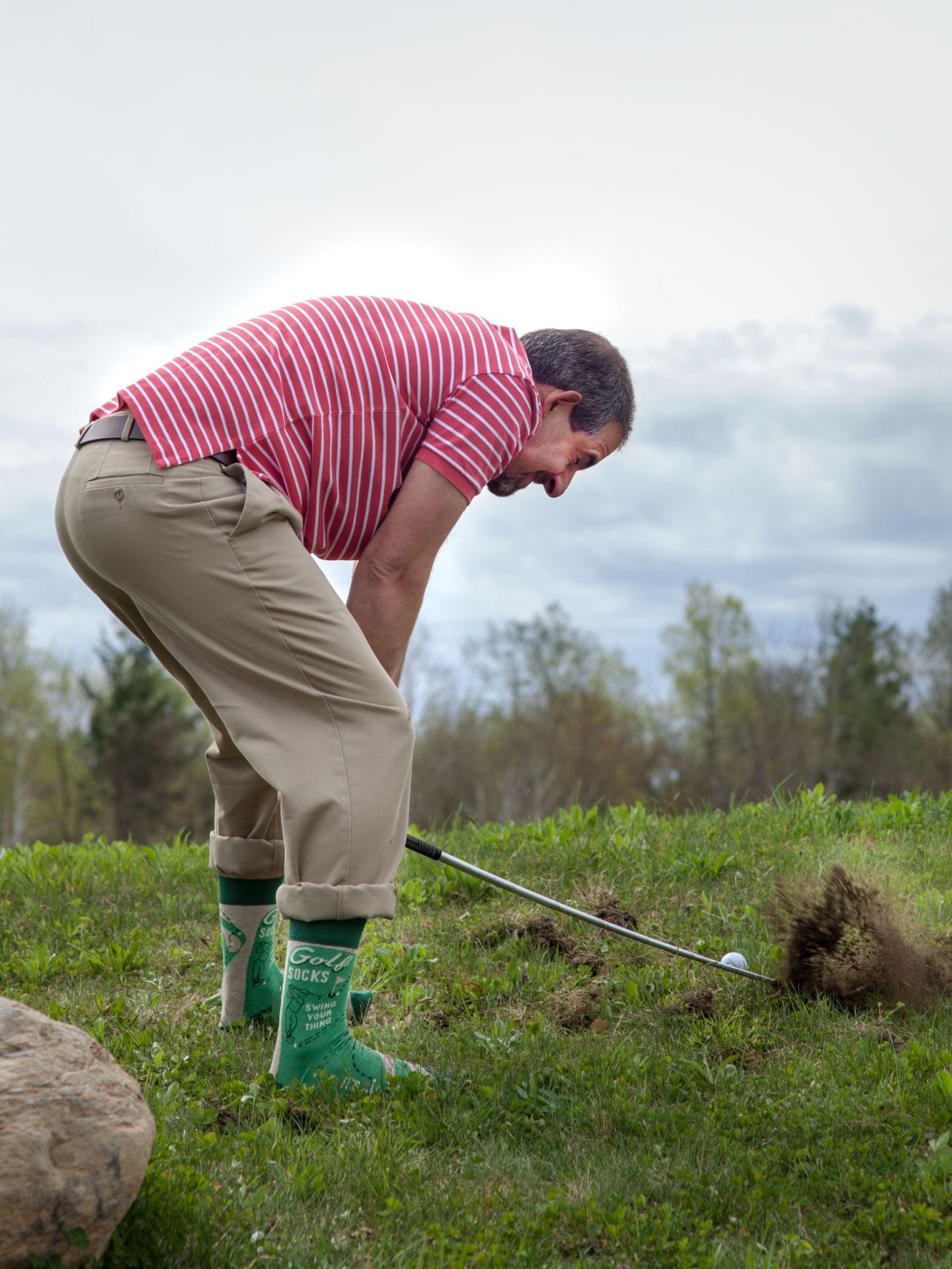 Golf Socks. Swing Your Thing. It's All Mental - Men's Crew Socks