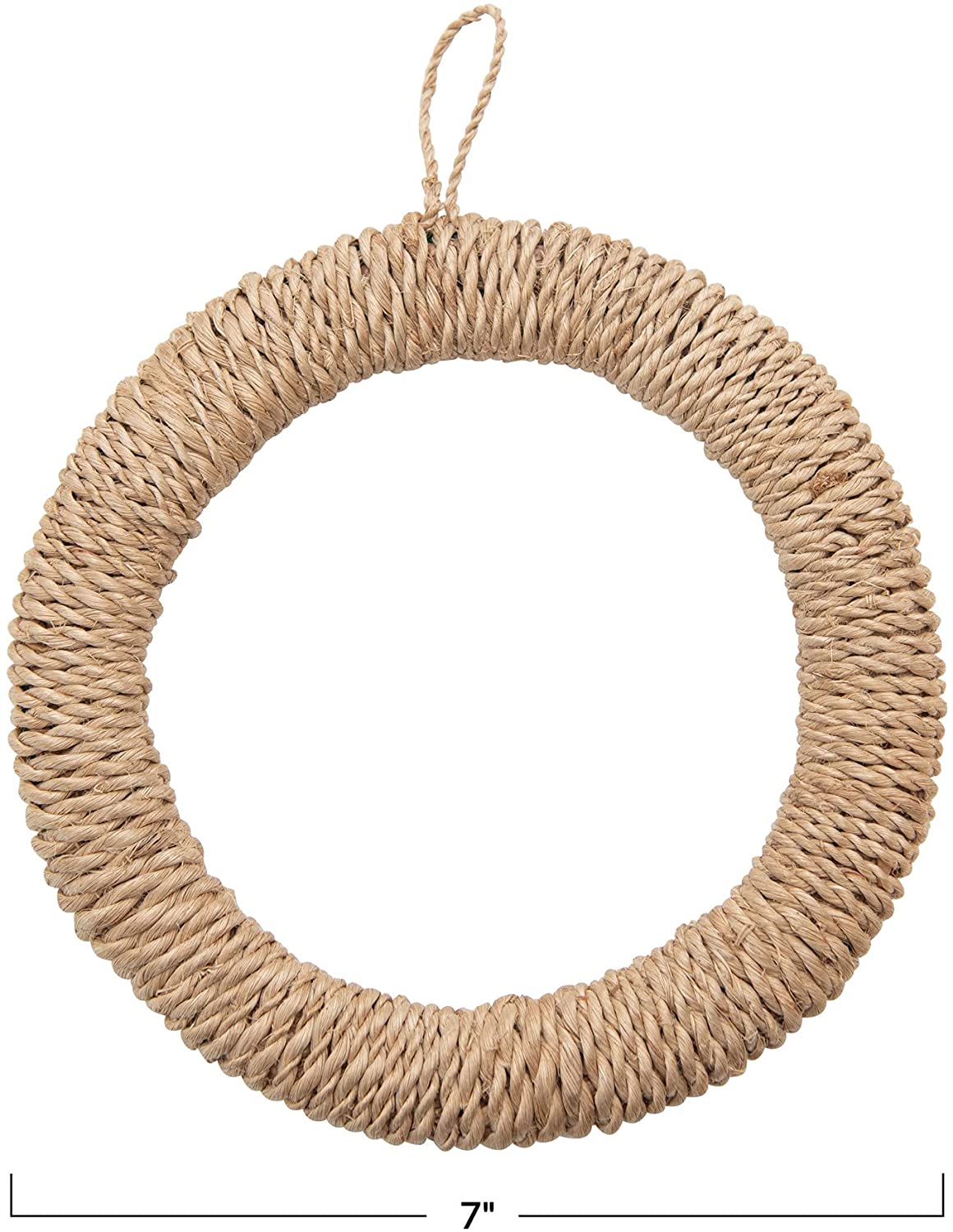 Hand-Woven Abaca Round Rope Trivet - 7-in - Natural