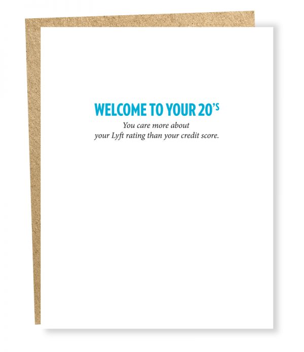 Welcome To Your S Credit Score Birthday Greeting Card Mellow Monkey