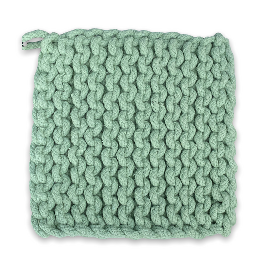 Cotton Crocheted Pot Holder, Dark Grey – Domaci