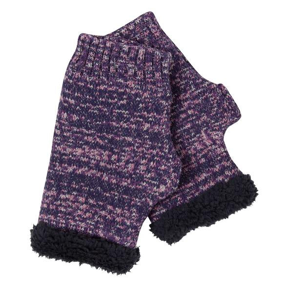 World's Softest - Women's Weekend Collection - Sherpa Lined Ragg Fingerless Gloves - Madeline