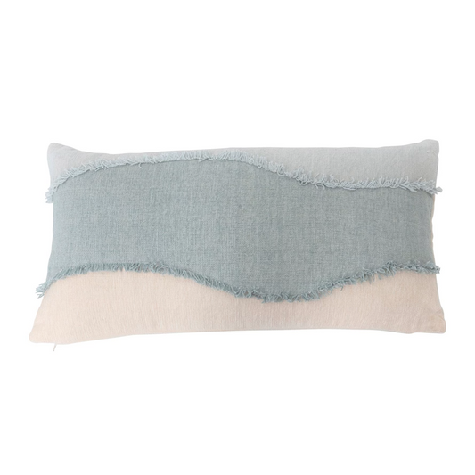 Sunkissed Cotton Punch Hook Lumbar Pillow Creative Co-Op DF4513