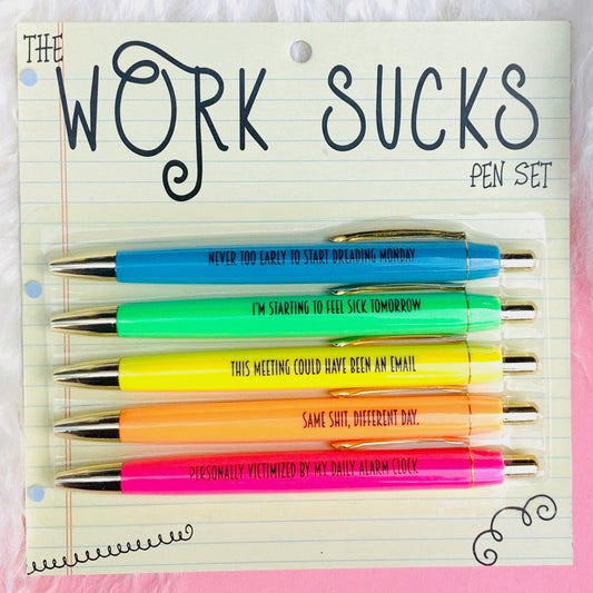 Millennial Pen Set | Giftable Set of 5 Funny Pens