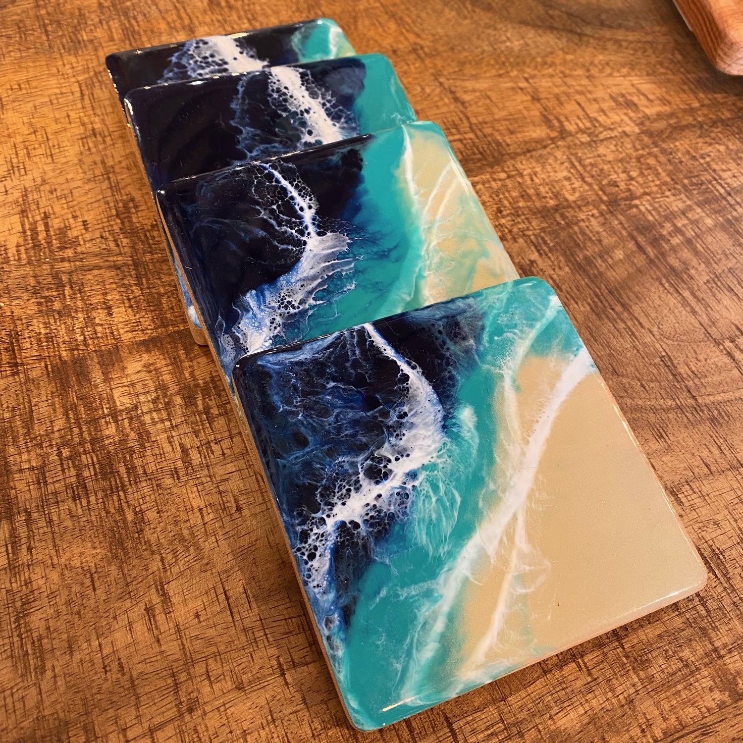 Shoreline Ocean Inspired Table Coaster Set - 4