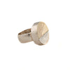 Sterling Silver and Gold Hammered Ring