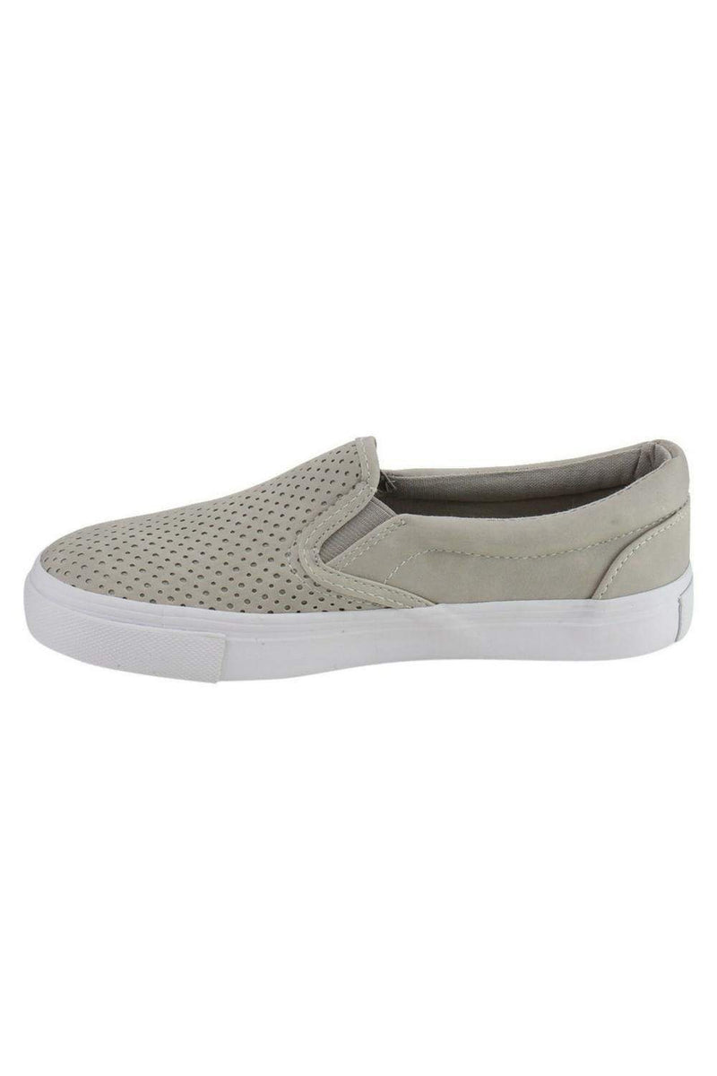 perforated slip on sneakers