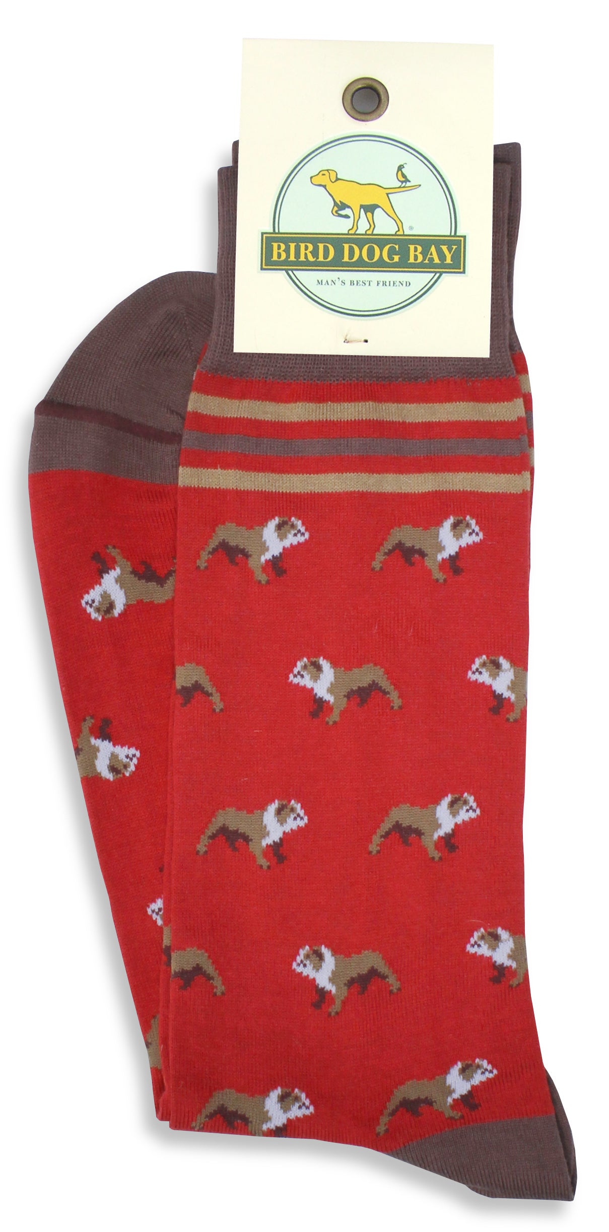 Bird Dog Bay Bulldog Bonanza Socks in Red